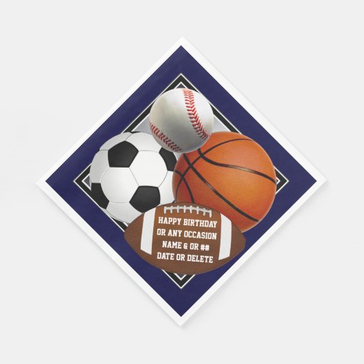 スポーツをテーマにしたパーティー子供へアイディアと大人 スタンダードランチョンナプキン (角)