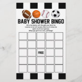 スポーツをテーマにしたビンゴ赤ちゃんシャワーゲーム 便箋 (正面)