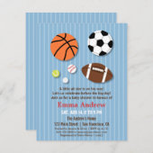 スポーツをテーマにしたベビーシャワーの招待状 招待状 (正面/裏面)
