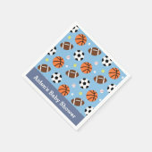 スポーツをテーマにしたベビーシャワーパーティー用品 スタンダードカクテルナプキン (角)