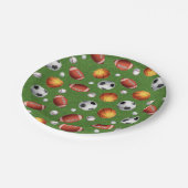 スポーツをテーマにしたボールパーティー紙プレート ペーパープレート (アングル)