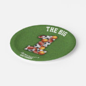 スポーツをテーマにしたボール1st誕生日パーティー ペーパープレート (アングル)