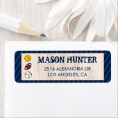 スポーツをテーマにした住所の宛名ラベル ラベル (インサイチュ)