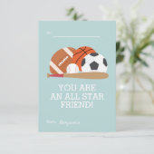 スポーツをテーマにした子ども教室バレンタイン 招待状 (スタンド正面)