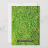 スポーツをテーマにした子供のサッカーバースデーパーティー 招待状 (裏面)