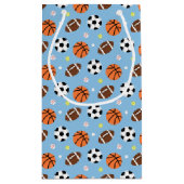 スポーツをテーマにした男の子の誕生日パーティー用品 スモールペーパーバッグ (裏面)