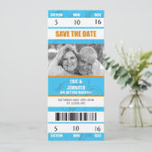 スポーツをテーマにした結婚式招待状/ Save the Date 招待状 (スタンド正面)