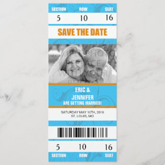 スポーツをテーマにした結婚式招待状/ Save the Date 招待状