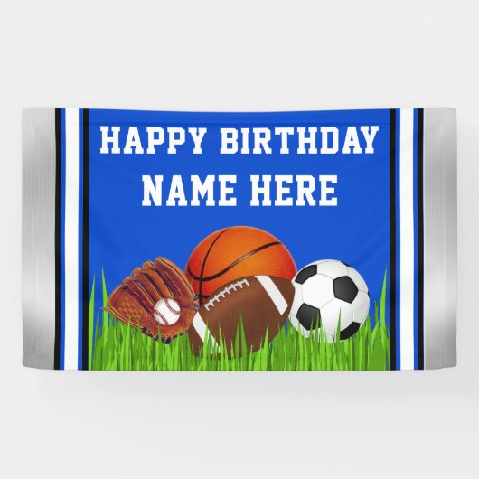 スポーツをテーマにした誕生日の装飾、スポーツ 横断幕 (横)