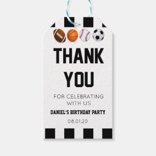 スポーツをテーマにした誕生日パーティー好意ギフトラベル ギフトタグ