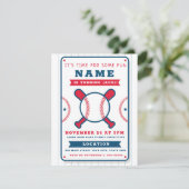 スポーツをテーマにした誕生日招待状：野球 招待状 (スタンド正面)