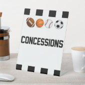 スポーツをテーマにした譲歩食品のおやつ治療 台座サイン (インサイチュ)