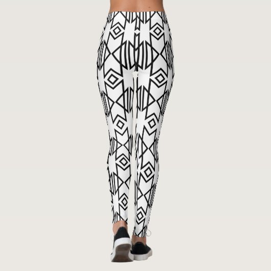 スポーツアステカフィットネスやジムのパターンレッジ レギンス (裏面)