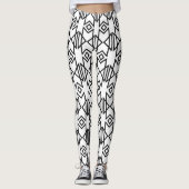 スポーツアステカフィットネスやジムのパターンレッジ レギンス (正面)