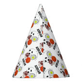 スポーツアスレチックパーソナライズされたボール名誕生日 パーティーハット (裏面)