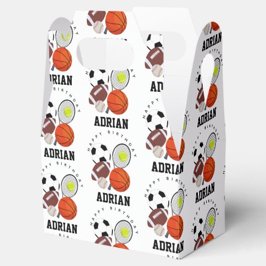 スポーツアスレチックパーソナライズされたボール名誕生日 フェイバーボックス (オープン)