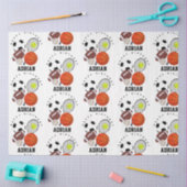 スポーツアスレチックパーソナライズされたボール名誕生日 薄葉紙 (クラフト)