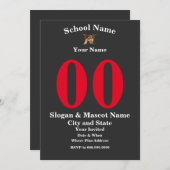 スポーツアスレティックジャージー型枠デザインテンプレート 招待状 (正面/裏面)