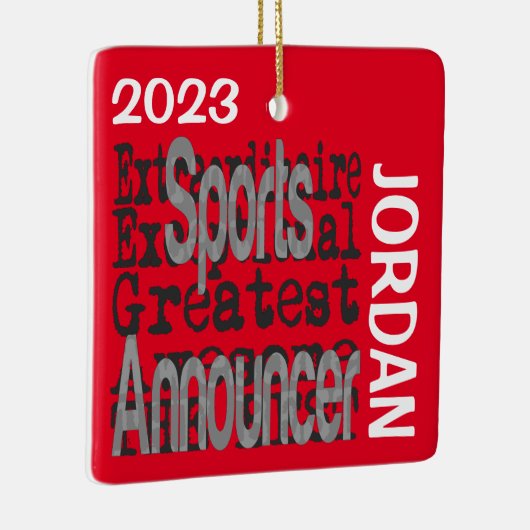 スポーツアナウンサー超並外カスタム セラミックオーナメント (右)