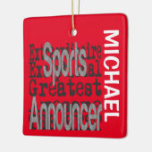 スポーツアナウンサー超並外カスタム セラミックオーナメント (左)