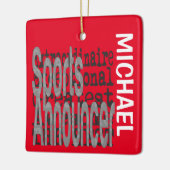 スポーツアナウンサー超並外カスタム セラミックオーナメント (左)