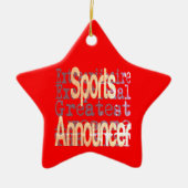 スポーツアナウンサー セラミックオーナメント (正面)