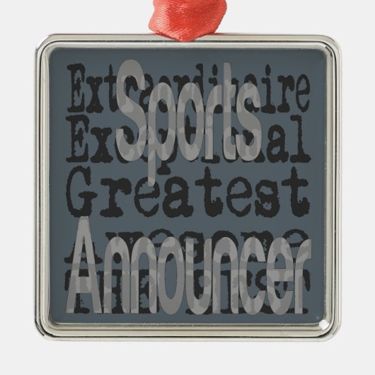 スポーツアナウンサー メタルオーナメント (正面)