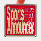 スポーツアナウンサー メタルオーナメント (正面)