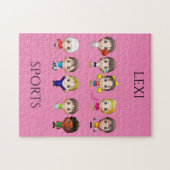 スポーツアニメのキャラクターの子パズル。 ジグソーパズル (横)