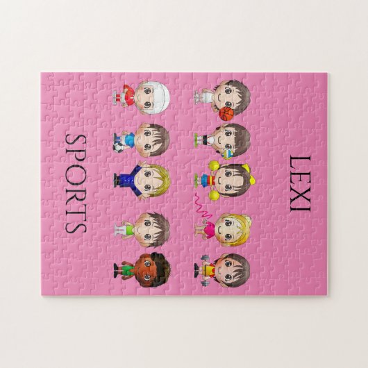 スポーツアニメのキャラクターの子パズル。 ジグソーパズル (横)