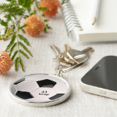 スポーツアメリカンサッカーボールジャージー番号名 キーホルダー (側面)