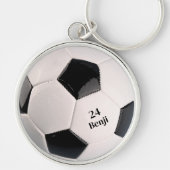 スポーツアメリカンサッカーボールジャージー番号名 キーホルダー (正面)