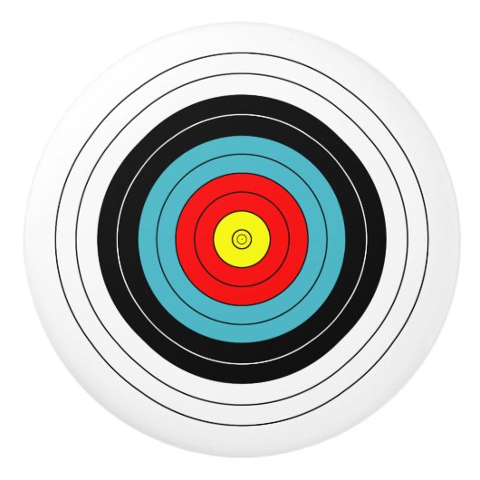 スポーツアーチェリーのターゲットを白に セラミックノブ (正面)