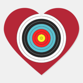 スポーツアーチェリーターゲットオンダーク赤いハート ハートシール