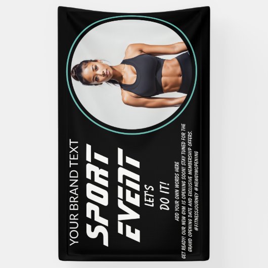 スポーツイベント、ジムのオープニング、フィットネスまたはジムのソーシャル 横断幕 (縦)