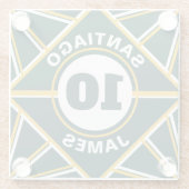 スポーツインスパイアグリーン&イエローガラスコースター ガラスコースター (裏面)