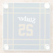 スポーツインスパイアブルー&金ゴールドガラスコースター ガラスコースター (裏面)