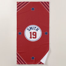 スポーツインスパイア赤青ビーチタオル