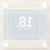 スポーツインスパイア金ゴールド&ブルー ガラスコースター (裏面)