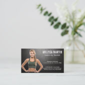 スポーツウーマン笑顔の名刺 名刺 (スタンド正面)