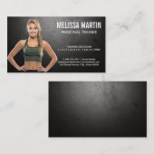 スポーツウーマン笑顔の名刺 名刺 (正面/裏面)