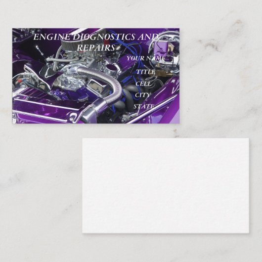 スポーツエンジン自動整備士修理 名刺 (正面/裏面)