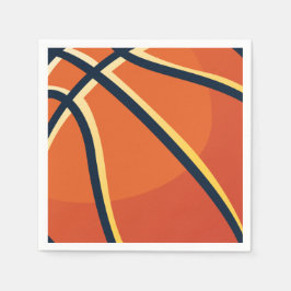 スポーツオレンジバスケットボールバースデーパーティー スタンダードカクテルナプキン