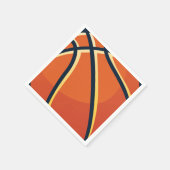 スポーツオレンジバスケットボールバースデーパーティー スタンダードカクテルナプキン (角)