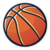 スポーツオレンジバスケットボールベッドルームドレッサー セラミックノブ (正面)