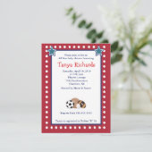 スポーツオールスターズ赤縁ど赤赤シャワー招待状 招待状 (スタンド正面)