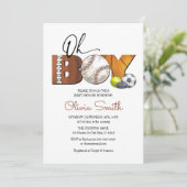 スポーツオールスターベビーシャワー招待状 招待状 (スタンド正面)