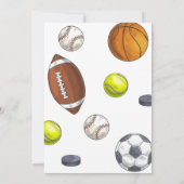 スポーツオールスターベビーシャワー招待状 招待状 (裏面)