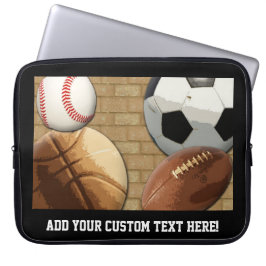 スポーツオールスター、バスケットボールまたはサッカーまたはフットボール ラップトップスリーブ