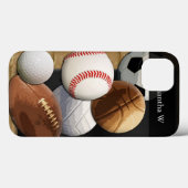 スポーツオールスター、バスケットボールまたはサッカーまたはフットボール Case-Mate iPhoneケース (裏面 (横))